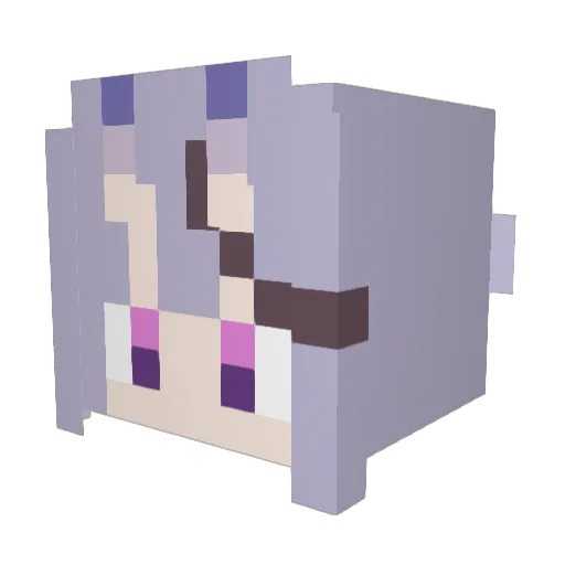 csl_yuu Minecraft avatar head, 3D render