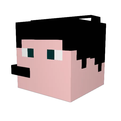 csoudbash Minecraft avatar head, 3D render