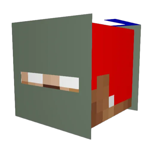 csp6456 Minecraft avatar head, 3D render