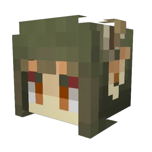 csrl Minecraft avatar head, 3D render