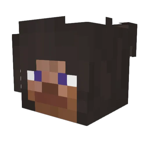 csscurt Minecraft avatar head, 3D render
