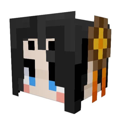 cta_n Minecraft avatar head, 3D render