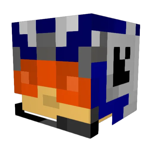 ctdggd Minecraft avatar head, 3D render