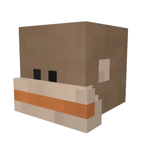 cteplr Minecraft avatar head, 3D render