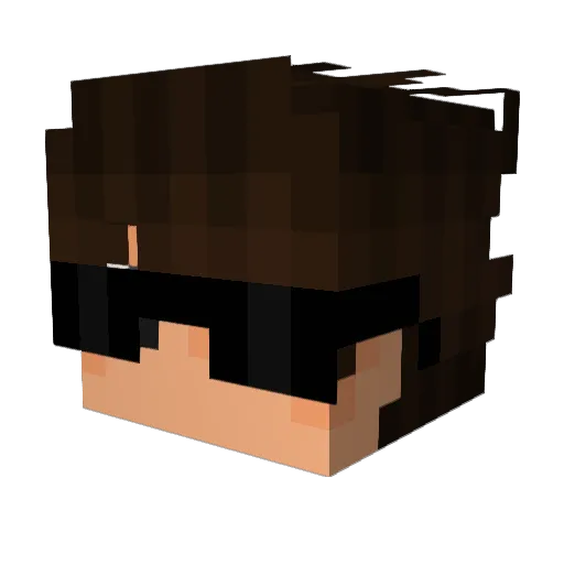 ctkRETOERNED_ Minecraft avatar head, 3D render