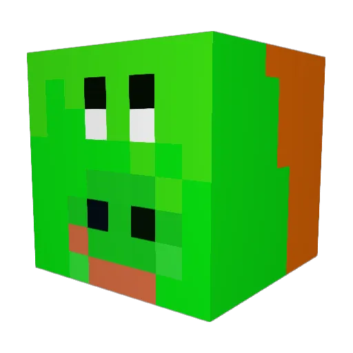 ctminecraf Minecraft avatar head, 3D render