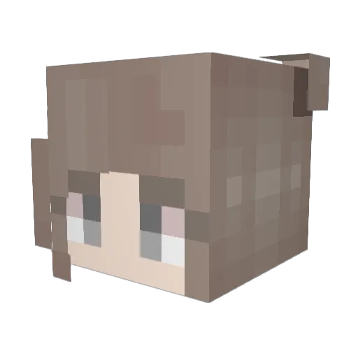 ctq Minecraft avatar head, 3D render