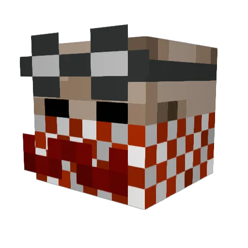 ctrocks Minecraft avatar head, 3D render