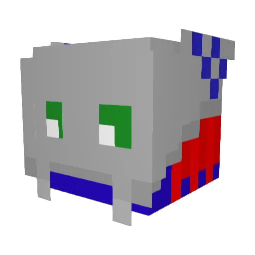 ctwai Minecraft avatar head, 3D render