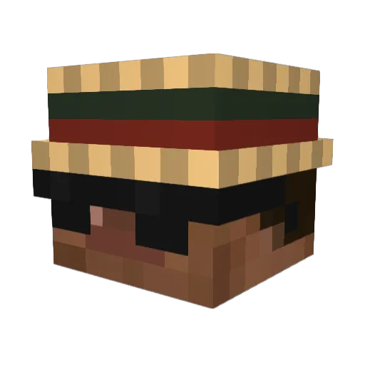 cuCqT Minecraft avatar head, 3D render