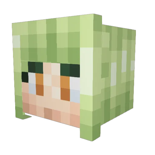 cuacua Minecraft avatar head, 3D render