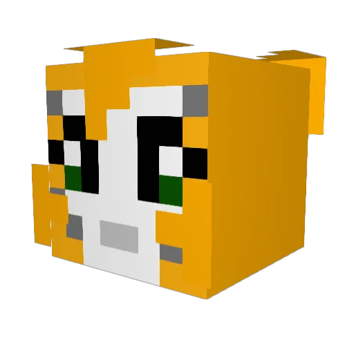 cuadrosm Minecraft avatar head, 3D render