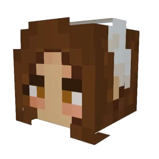 cuaoo Minecraft avatar head, 3D render