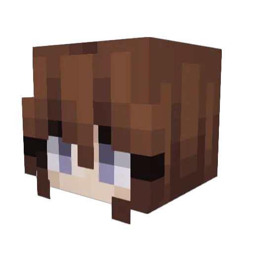 cubabori Minecraft avatar head, 3D render