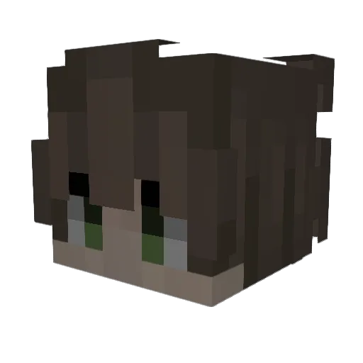 cubanos Minecraft avatar head, 3D render
