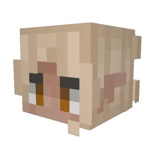 cubblestone Minecraft avatar head, 3D render