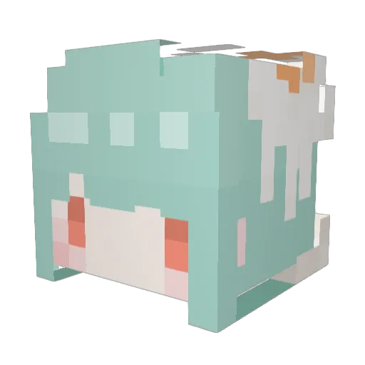 cubchuu Minecraft avatar head, 3D render