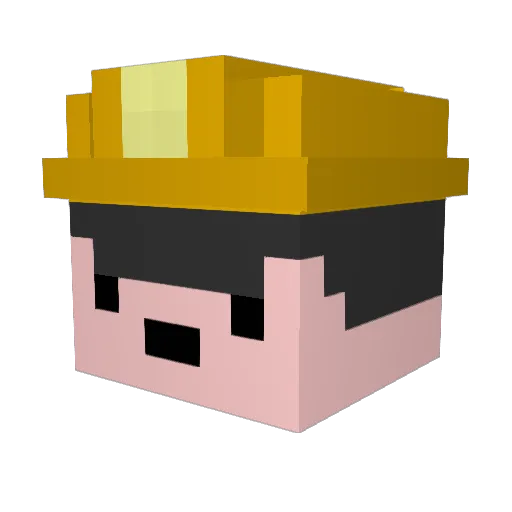 cube__of__meat Minecraft avatar head, 3D render