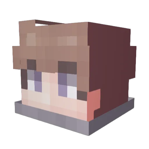 cubec_1537 Minecraft avatar head, 3D render
