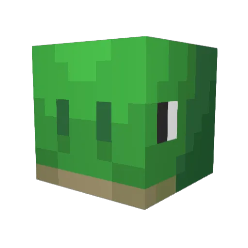 cubed_turtle Minecraft avatar head, 3D render