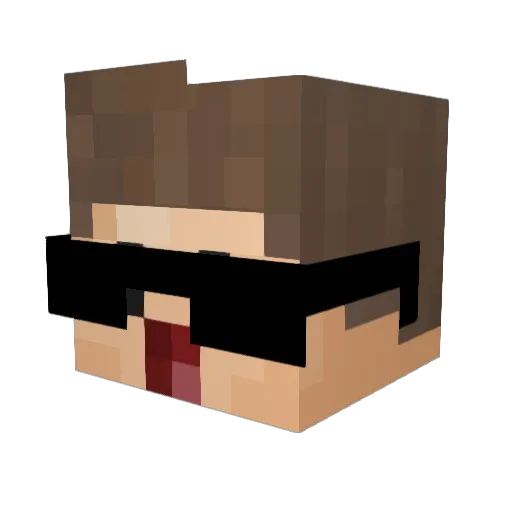 cubedd_ Minecraft avatar head, 3D render