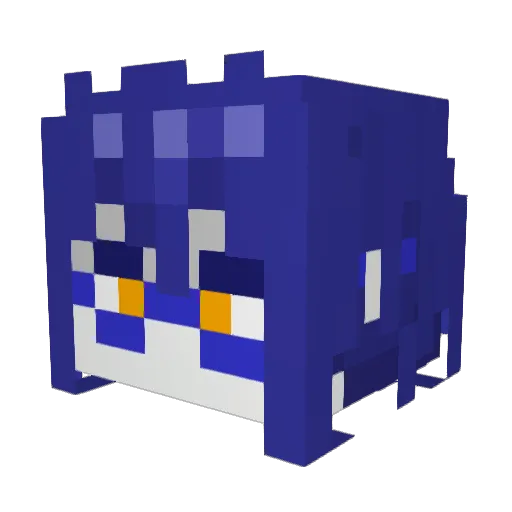 cubekawi Minecraft avatar head, 3D render
