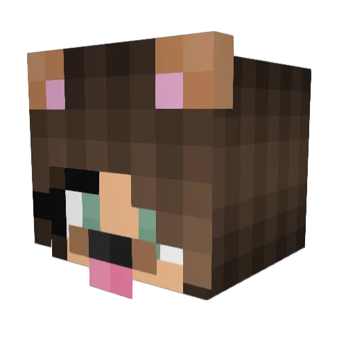 cubercc Minecraft avatar head, 3D render