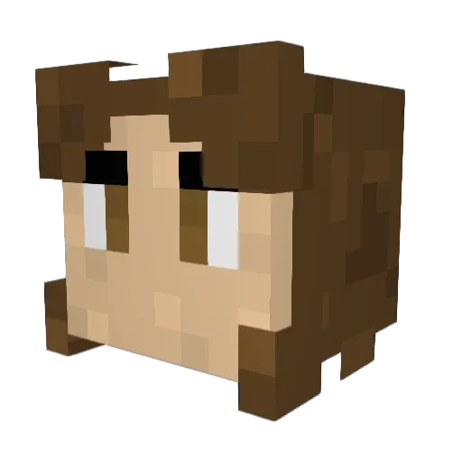 cuberoom Minecraft avatar head, 3D render