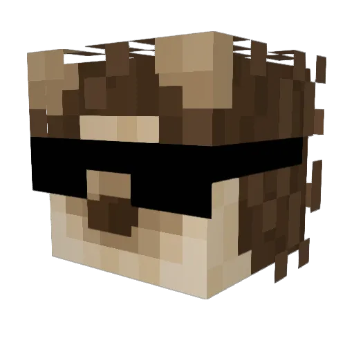 cubichedgehog Minecraft avatar head, 3D render
