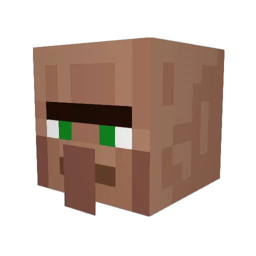 cubicly Minecraft avatar head, 3D render