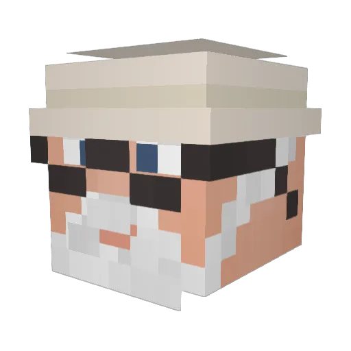 cubone128 Minecraft avatar head, 3D render
