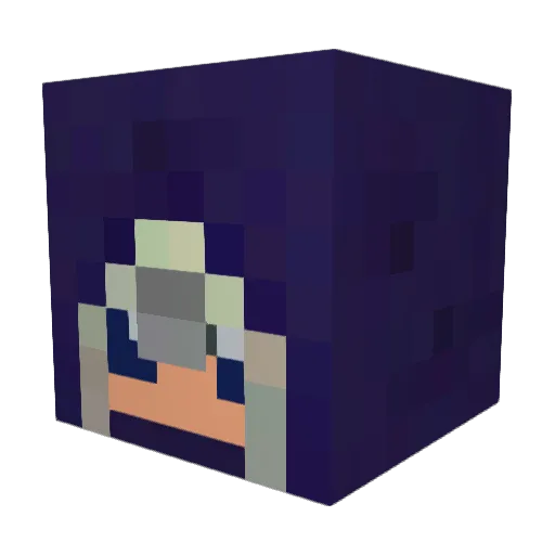cuby_y Minecraft avatar head, 3D render