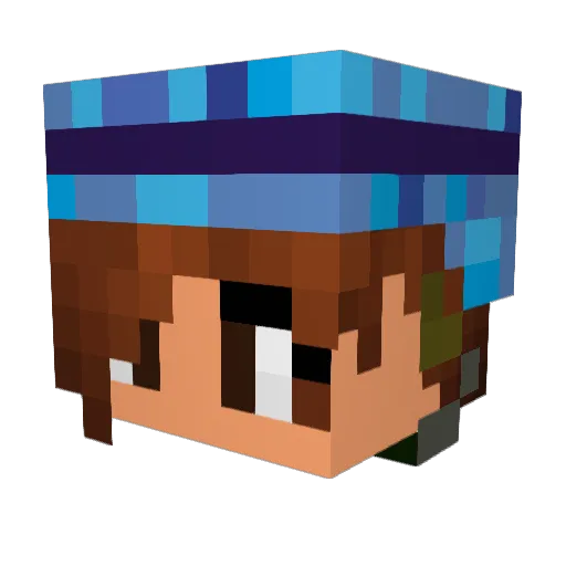 cucharadepapel Minecraft avatar head, 3D render