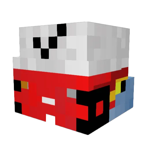 cuchau_ Minecraft avatar head, 3D render