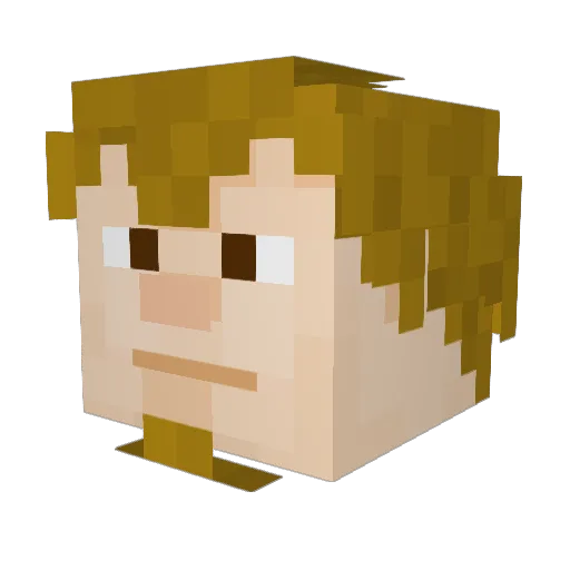 cuchufliiiiii Minecraft avatar head, 3D render