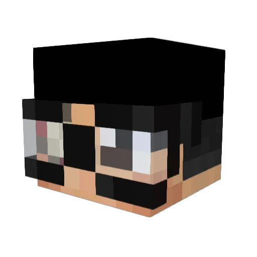 cucinelli Minecraft avatar head, 3D render