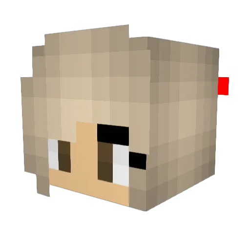 cuckee Minecraft avatar head, 3D render