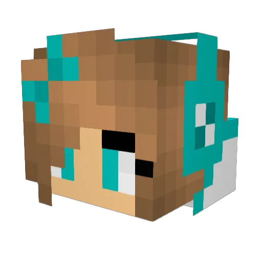 cucubaby Minecraft avatar head, 3D render