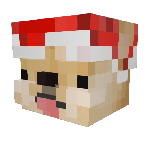cucuchan Minecraft avatar head, 3D render