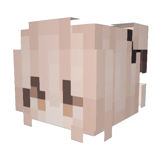 cucudei Minecraft avatar head, 3D render