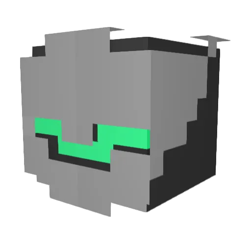 cucuri Minecraft avatar head, 3D render