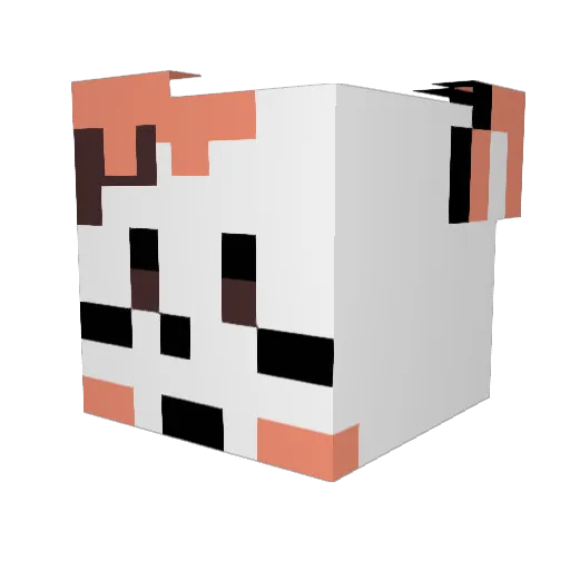 cud123 Minecraft avatar head, 3D render