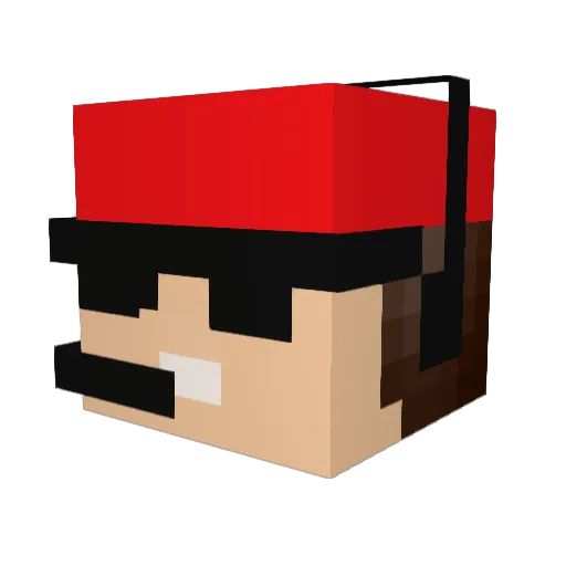cueball_1985 Minecraft avatar head, 3D render