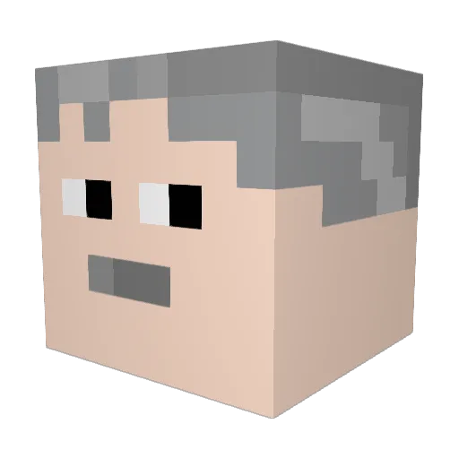 cuerxo Minecraft avatar head, 3D render