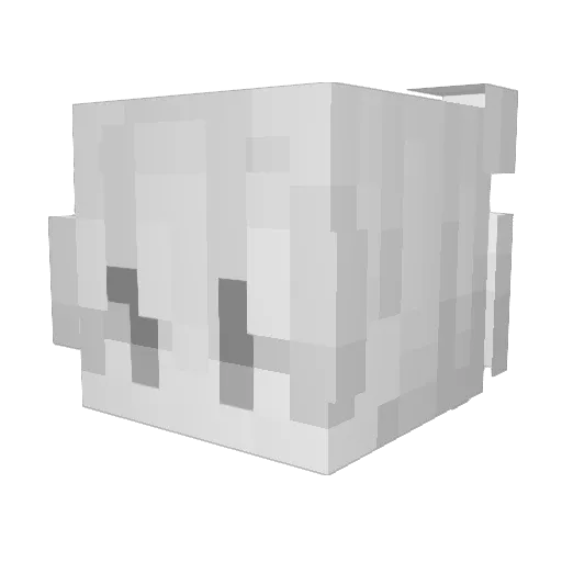 cuesxion Minecraft avatar head, 3D render