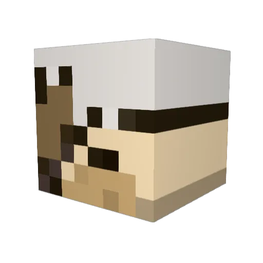 cuggi Minecraft avatar head, 3D render