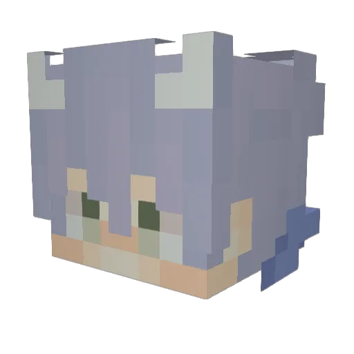 cuho Minecraft avatar head, 3D render