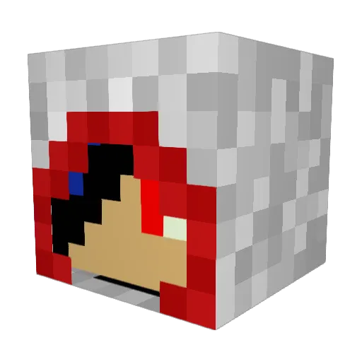 cuhur Minecraft avatar head, 3D render