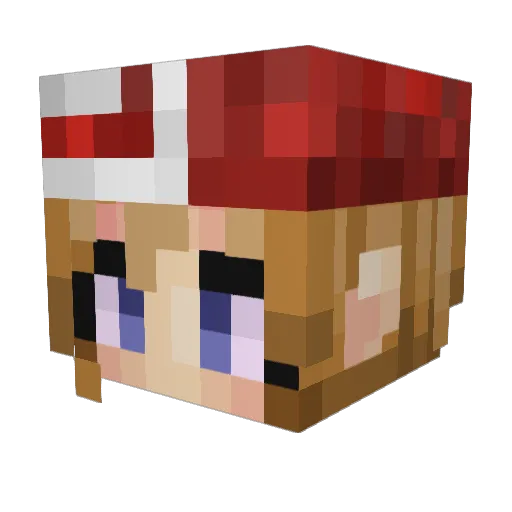 cuixand Minecraft avatar head, 3D render