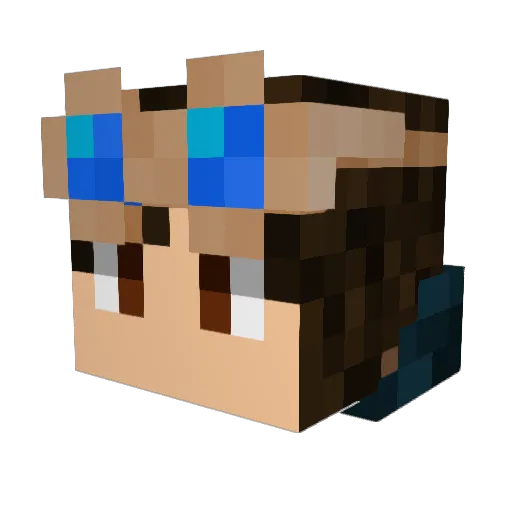 cuiyou Minecraft avatar head, 3D render